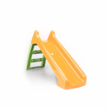 LEO - Petit toboggan avec connexion à eau orange et vert 120 cm – toboggan