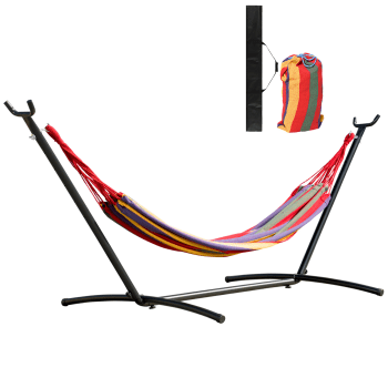 Hamaca con soporte 285 x 118 x 110 cm multicolor
