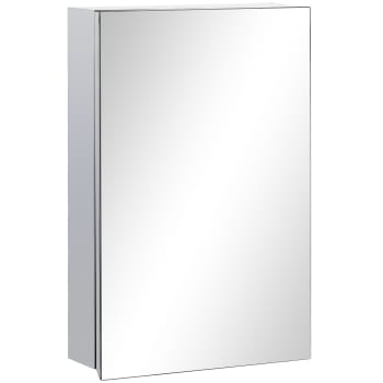 Armario con espejo 39 x 12 x 60 cm color plata