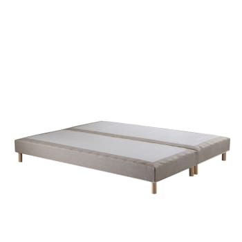 Nc - Sommier tapissier Beige 2x80x200