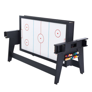 Goumi - Table multi-jeux 2 en 1 billard et air-hockey