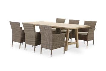 Set da pranzo tavolo 200x100 con 6 sedie BOLONIA