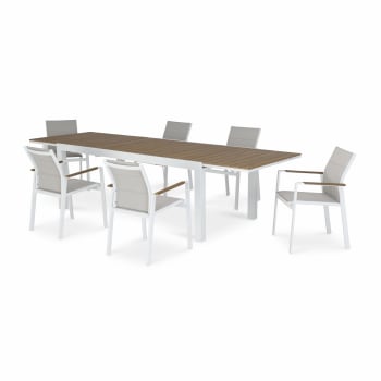 OSAKA - Ensemble table de jardin 300/200x100 cm et 6 chaises