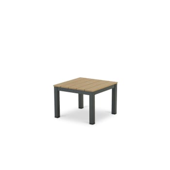 Osaka - Table d'appoint de jardin en aluminium en polywood anthracite