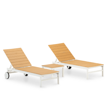 Coppia Di Lettini Prendisole Pieghevole Professionale In Alluminio E Tessuto Textilene Tettuccio Parasole Sdraio Mare Spiaggia 182x60x38 Cm Bianco 91340811