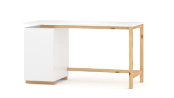 Escritorio infantil Homcom blanco 100x48x76,5 cm madera de pino MDF