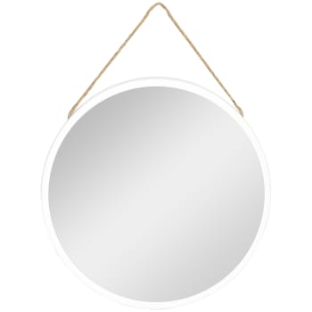 _ - Espejo de pared color blanco 30 x 2.2 x 30 cm
