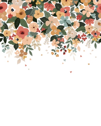BLOEM - Papel pintado panorámico con estampado de flores 200x248 cm