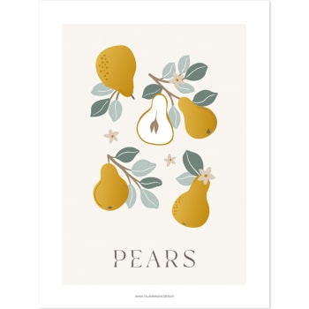 LOUISE - Affiche poires Pears (30 x 40 cm)