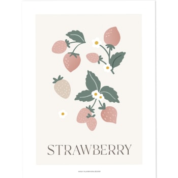 LOUISE - Affiche fraise Strawberry (30 x 40 cm)