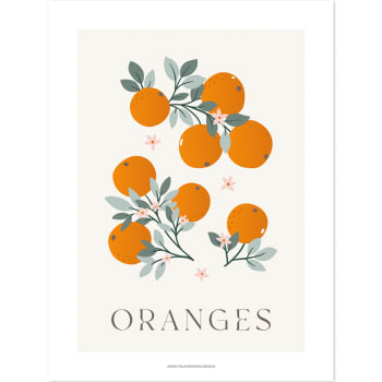 LOUISE - Affiche Oranges (30 x 40 cm)