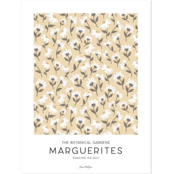 PICNIC DAY - Affiche Marguerites jaune (30 x 40 cm)