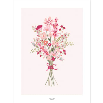 MAGENTA - Stampa artistica bouquet estivo 30 x 40 cm