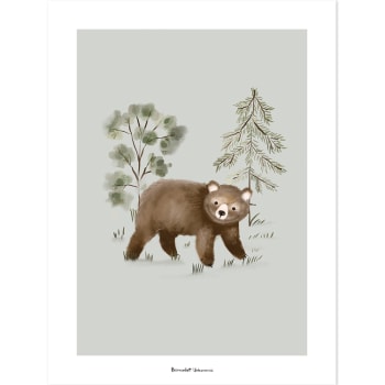KHARU - Affiche ours Little Bear (30 x 40 cm)
