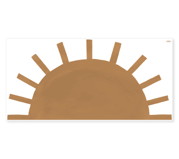 SUNNY - Sticker mural soleil en vinyle mat 64 x 130 cm