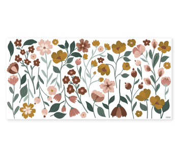 CAPUCINE - Stickers muraux grandes fleurs en vinyle mat multicolore