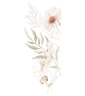POPPIES - Grand sticker fleurs de coquelicot en vinyle mat (46 x 111 cm)
