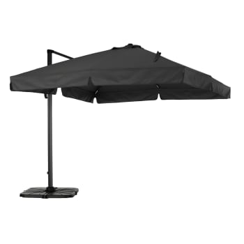 SUNNY - Toile de rechange pour parasol suspendu 300x300cm carré Gris