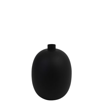 Binco - Vase noir métal ø23cm
