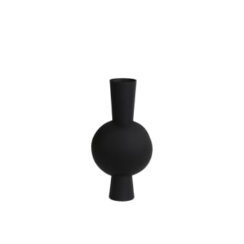 Kavandu - Vase métal noir 22x14x40cm