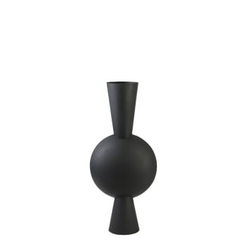 Kavandu - Vase métal noir 37.5x22x81cm