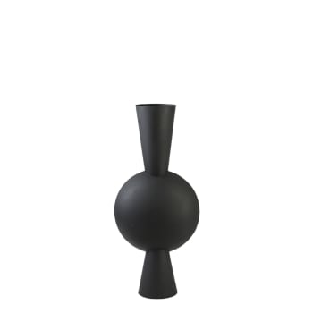 Kavandu - Vase aus Metall, schwarz, 37.5x22x81cm