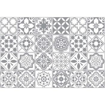 ALFOMBRAS HIDRÁULICAS - Vinylteppich mit grauen mosaikmotiven 143x97cm