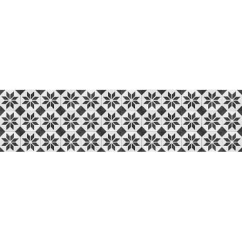 ALFOMBRAS GEOMÉTRICAS - Vinylteppich mit grafischen motiven, schwarz 250x64cm