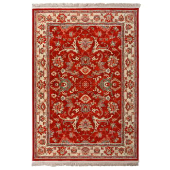 Persia 822 - Alfombra clásica de pura lana virgen rojo 200x300cm
