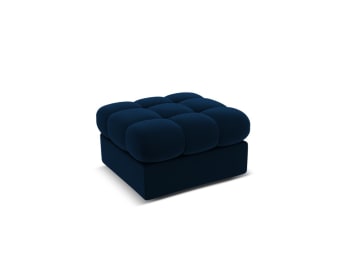 Justin - Pouf in velluto, blu reale