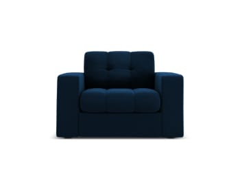 Justin - Sessel aus Samt, königsblau