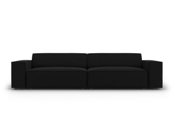Jodie - 4-Sitzer Sofa aus Samt, schwarz
