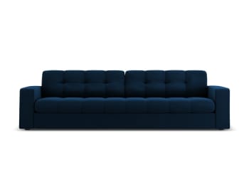Justin - 4-Sitzer Sofa aus Samt, königsblau