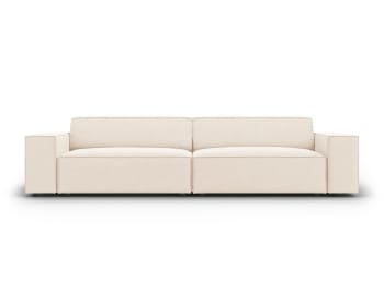 Jodie - 4-Sitzer Sofa aus Samt, leichtes beige