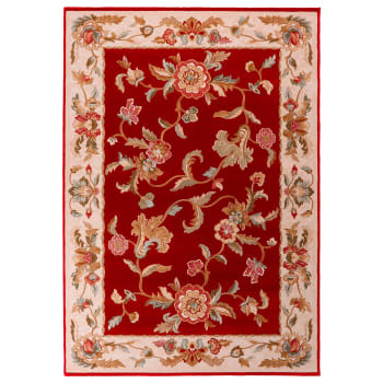 Byzan 539 - Alfombra clásica de pura lana virgen rojo 200x250cm