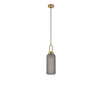 Suspension En Verre Fumé Et Doré Moderne Verticale Chic