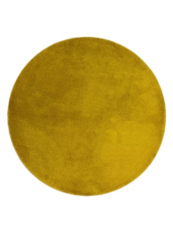 CAMI - Tappeto rotondo 100% poliammide giallo 200 cm