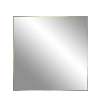 Jersey - Miroir carré en métal 60x60cm laiton