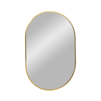 Madrid - Miroir ovale en métal 50x80cm laiton