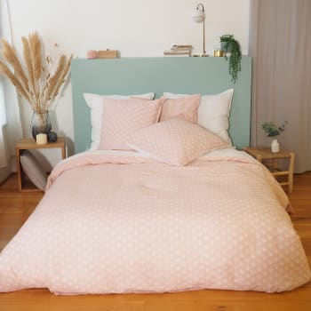 Evi - Parure de couette en coton et lin coton/lin rose clair 240x220 cm