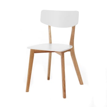 TOKYO WHITE / WOOD - Set 2 sedie in legno massello laccato bianche cm. H.79 x L.40 x P.43