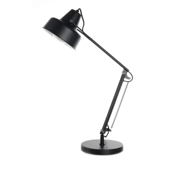 WOOLY - Lampada da tavolo in metallo nero cm. H.65 x L.21,5 x P.45