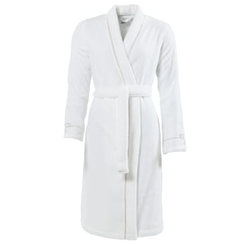 Pampa 2 - Peignoir femme coton col kimono blanc
