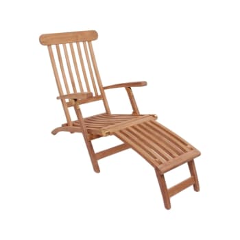 Ari - Chaise longue ajustable en bois massif