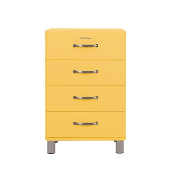 Malibu - Petit meuble de rangement vintage L60cm jaune