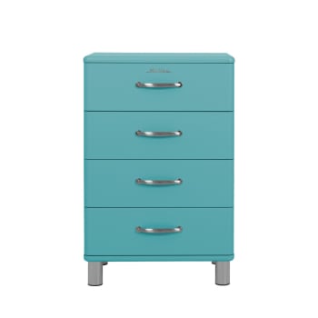 Malibu - Petit meuble de rangement vintage L60cm turquoise