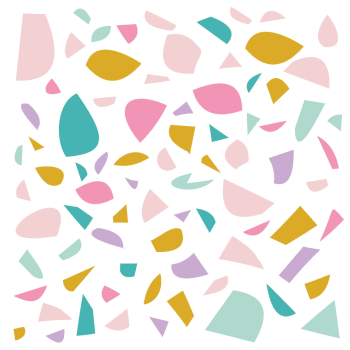 Terrazzo - Stickers adesivi in vinile terrazzo rosa e lilla