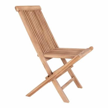 Toreto - Lot de 2 chaises de jardin en bois pliante