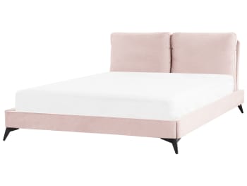 Letto matrimoniale velluto grigio scuro 160 x 200 Melle