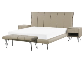 Letto 120x200 con set di 2 cassetti - L126 cm 